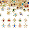 50Pcs 10 Colors Rhinestone Pendants IFIN-TA0001-53-10