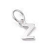 925 Sterling Silver Letter Charms LS-STER-C012-01S-Z-1