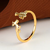 Christmas Theme Brass Cuff Rings for Women FS-WGC1742-01-1