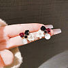 Flower Alloy Glass Stud Earrings FS-WG2DF47-07-1