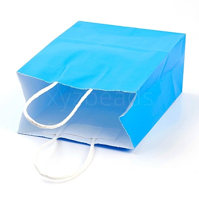 Pure Color Kraft Paper Bags AJEW-G020-D-01-1