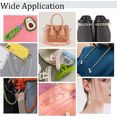 300Pcs 6 Style Spray Painted CCB Plastic Linking Rings CCB-HY0001-07-1