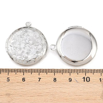 Rack Plating Brass Locket Pendants KK-K277-06P-1