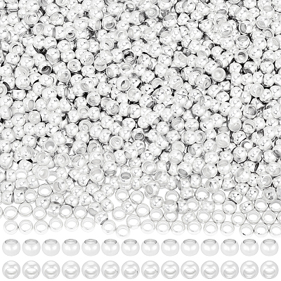 1400Pcs Brass Crimp Beads KK-BBC0022-06B-S-1