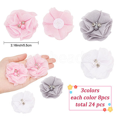 24Pcs 3 Colors Handmade Woven Costume Accessories WOVE-CP0001-01A-1