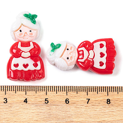 Christmas Decorations Theme Opaque Resin Decoden Cabochons RESI-Z026-01R-1