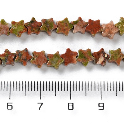 Natural Unakite Beads Strands G-G085-B53-02-1