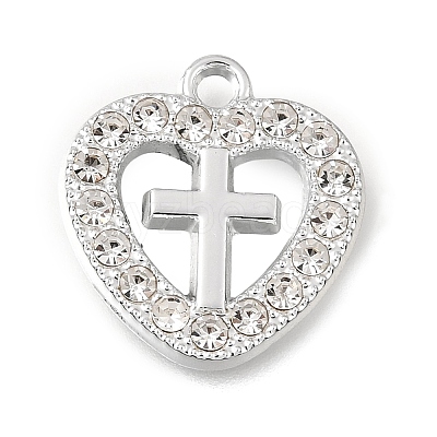 UV Plating Alloy Crystal Rhinestone Pendants RB-CBAD37D-33P-1