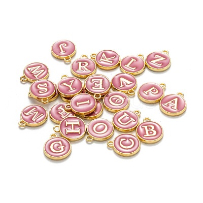 Initial Letter A~Z Alphabet Enamel Charms ENAM-Q437-03-1