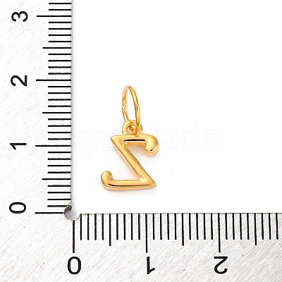 925 Sterling Silver Letter Charms with Jump Rings STER-R008-01G-Z-1
