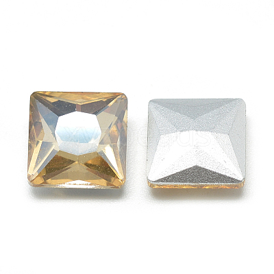 Pointed Back Glass Rhinestone Cabochons RGLA-T027-8x8mm-09-1