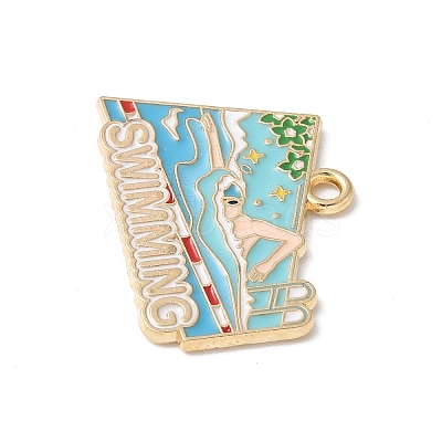 Alloy Enamel Pendants FIND-H047-04G-02-1