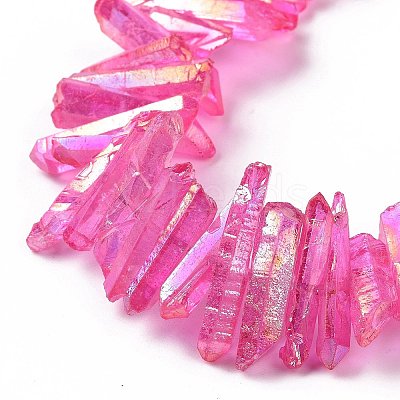Natural Quartz Crystal Points Beads Strands G-K181-B10-1