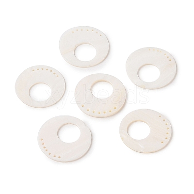 Natural Shell Connector Charms BSHE-H018-13-1