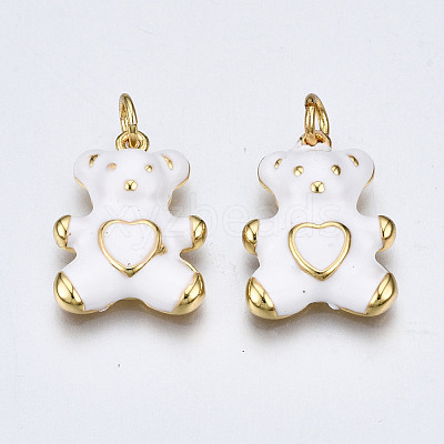 Brass Enamel Pendants KK-Q252-017F-NF-1