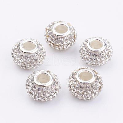 Grade A Rhinestone Big Hole European Beads for Charm Bracelets X-CPDL-H001-7-1