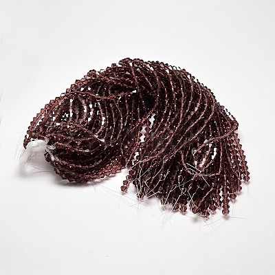 Imitate Austrian Crystal Bicone Glass Beads Strands GLAA-F029-4x4mm-05-1
