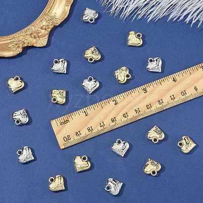 80Pcs 2 Colors CCB Plastic Charms CCB-FS0001-15-1