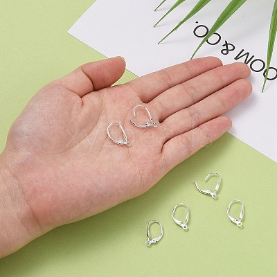 Sterling Silver Leverback Hoop Earrings Findings X-STER-A002-236-1