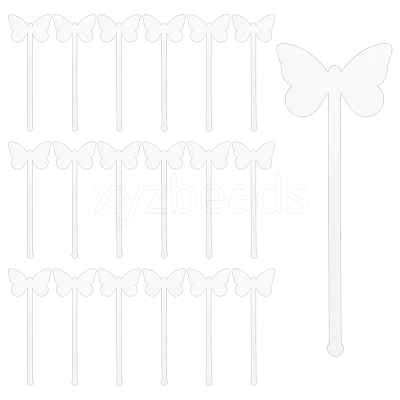24Pcs Transparent Acrylic Stirring Rods AJEW-FG0003-15B-1