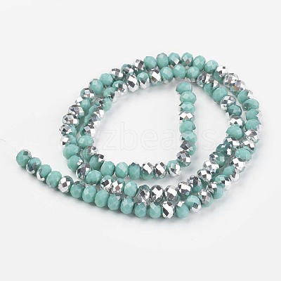 Electroplate Opaque Glass Beads Strands EGLA-A034-P4mm-M13-1