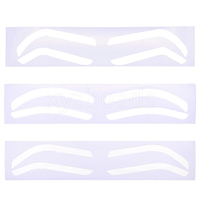 24Pcs 3 Styles Plastic Eyebrow Tattoo Practice Skin AJEW-CP0009-58A-1