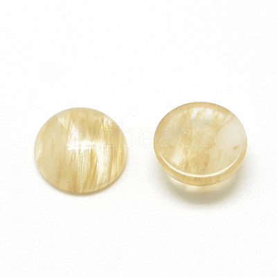 Watermelon Stone Glass Cabochons G-R416-10mm-39-1