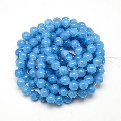 Baking Paint Crackle Glass Bead Strands DGLA-Q023-8mm-YS13-1