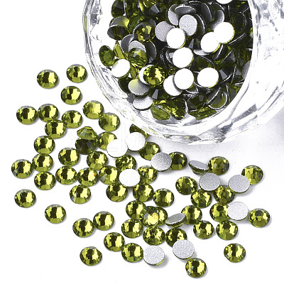 Glass Rhinestone Flat Back Cabochons RGLA-S002-04SS-14-1
