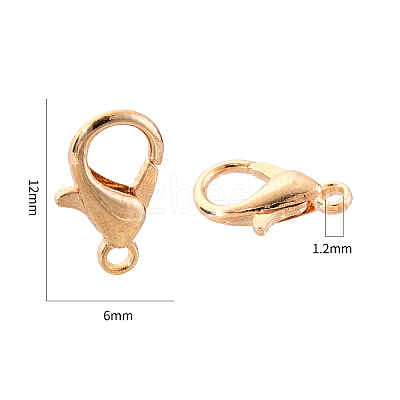 Zinc Alloy Lobster Claw Clasps PALLOY-YW0001-12KCG-1