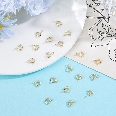 20Pcs Brass Spring Ring Clasps KK-BBC0025-72B-1