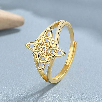 Witch Knot 925 Sterling Silver Finger Rings for Women FS-WG40E9F-02-1
