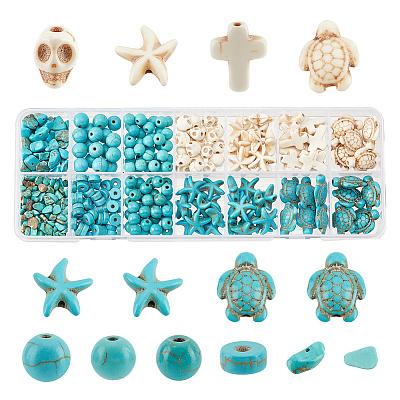 14 Styles Synthetic Turquoise Beads Strands TURQ-AR0001-29-1