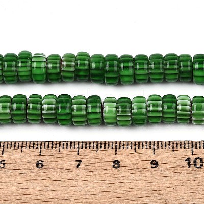 Handmade Millefiori Glass Beads Strands LAMP-T021-27B-06-1