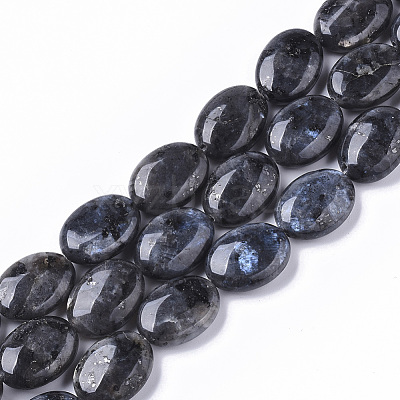 Natural Larvikite Beads Strands X-G-S359-001-1