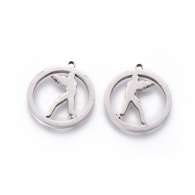 Non-Tarnish 201 Stainless Steel Pendants STAS-F231-071P-1