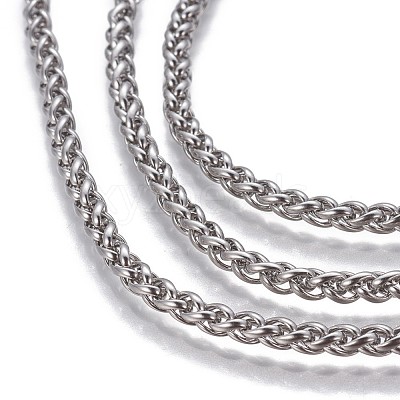 Tarnish Resistant 304 Stainless Steel Wheat Chains CHS-P007-13P-1