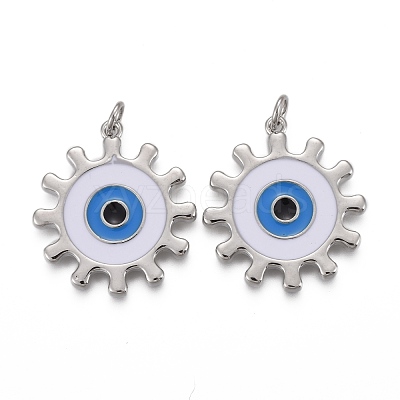 Brass Enamel Pendants KK-F821-50P-1