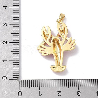 Brass Enamel Pendants LS-KK-Z124-01G-02-1