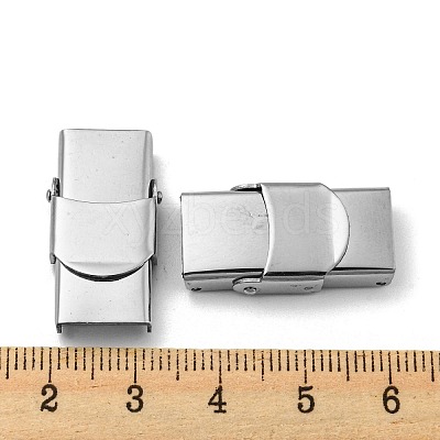Non-Tarnish 201 Stainless Steel Watch Band Clasps STAS-C006-1-02-1