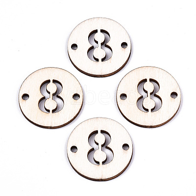 Unfinished Natural Poplar Wood Links Connectors WOOD-S045-138B-8-1