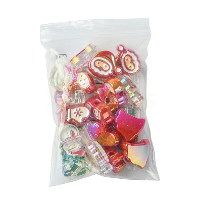 24Pcs 12 Styles UV Plating Acrylic Beads FIND-FS0002-65-1
