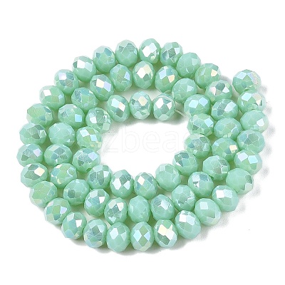 Electroplate Glass Beads Strands EGLA-A044-P8mm-B14-1