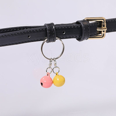 28Pcs 14 Colors Iron Bell Pendant Decoration AJEW-GL0002-53-1