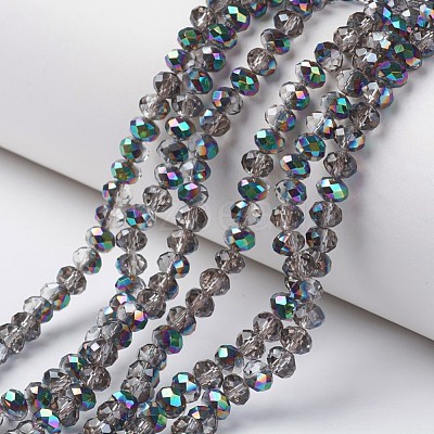 Electroplate Transparent Glass Beads Strands EGLA-A034-T4mm-Q13-1