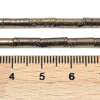 Electroplated Natural Lava Rock Beads Strands G-K388-03A-07-1