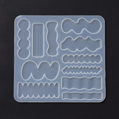 DIY Irregular Shape Cabochon Silicone Molds for Hair Clips DIY-L069-01B-1