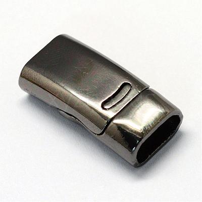 Alloy Magnetic Clasps with Glue-in Ends PALLOY-R089-06B-1