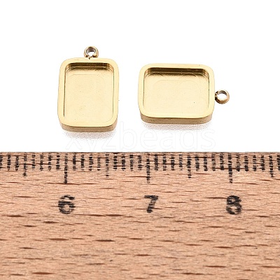 304 Stainless Steel Pendant Cabochon Component STAS-Q113-19B-G-1