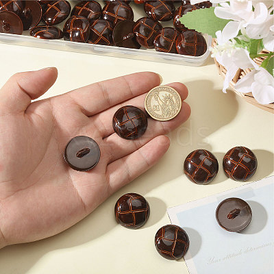 1-Hole Plastic Buttons BUTT-CA0001-34A-1